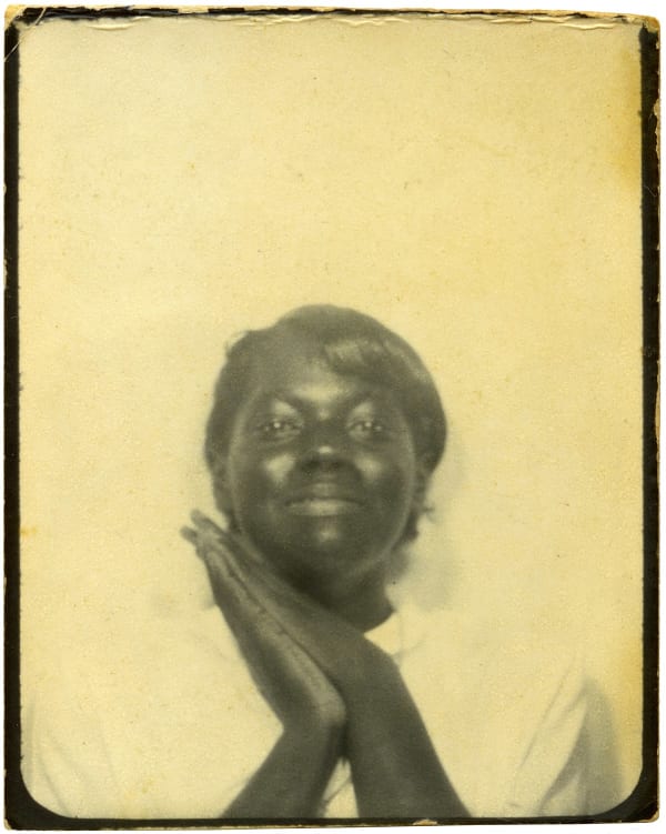 ENLARGEMENT REPRINT Vernacular, Untitled (photobooth portrait of a young woman)