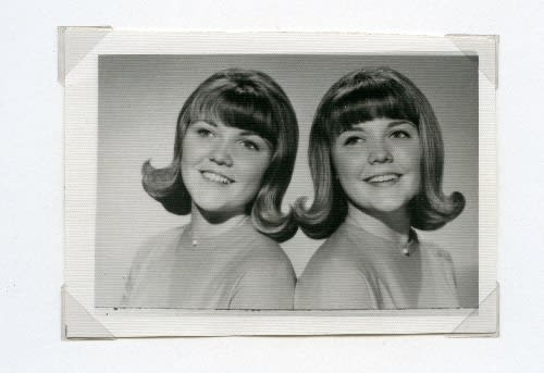 ENLARGEMENT REPRINT Vernacular, Untitled (twin girls portrait - dressed in same jewelry, hair, clothes)