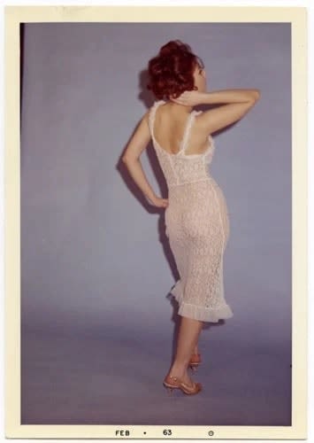 Vernacular Reprint, Untitled (Interior studio, woman poses, fashion, glamour)