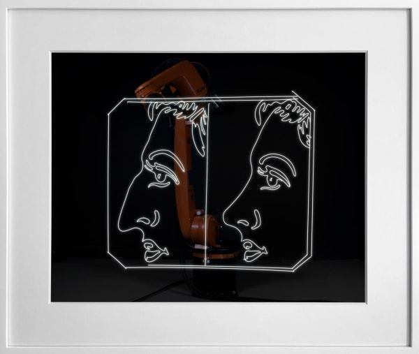 Rob and Nick Carter, Robot Light Drawing, Before and After, after Andy Warhol (1961), 2022