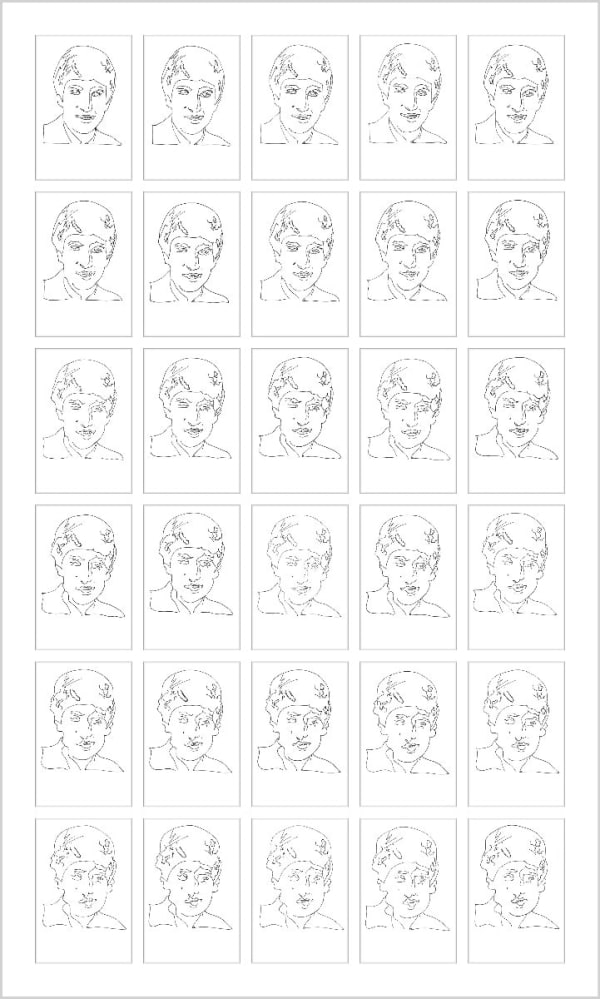 Rob and Nick Carter, Chinese Whispers, John Lennon after Andy Warhol (1980), 2015