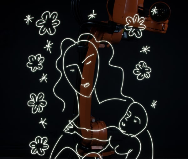 Robot Light Drawings after Matisse