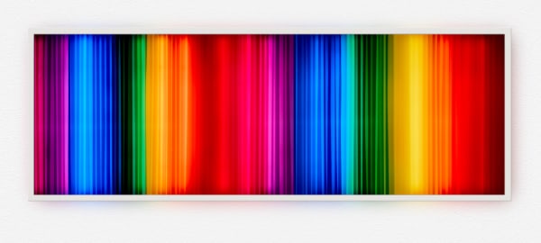 Rob and Nick Carter, Colour Changing Lightbox, Vertical Lines, 2009