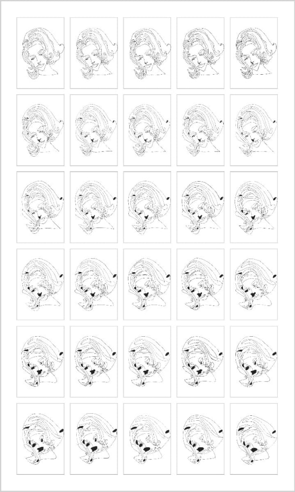 Rob and Nick Carter, Chinese Whispers, Unidentified Female after Andy Warhol (c.1960), 2015