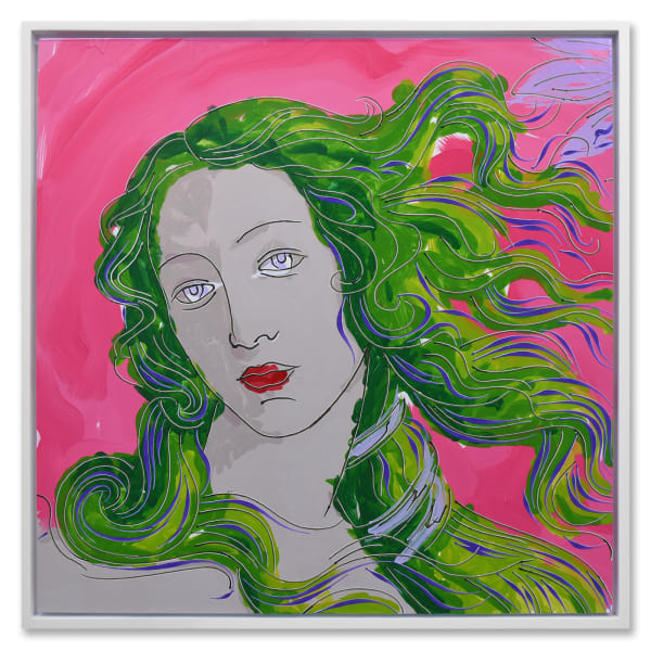 Rob and Nick Carter, Robot Painting, Birth of Venus, after Botticelli, after Warhol - Painting time: 10:04:03 - Stroke count: 1,902, 14 October 2021