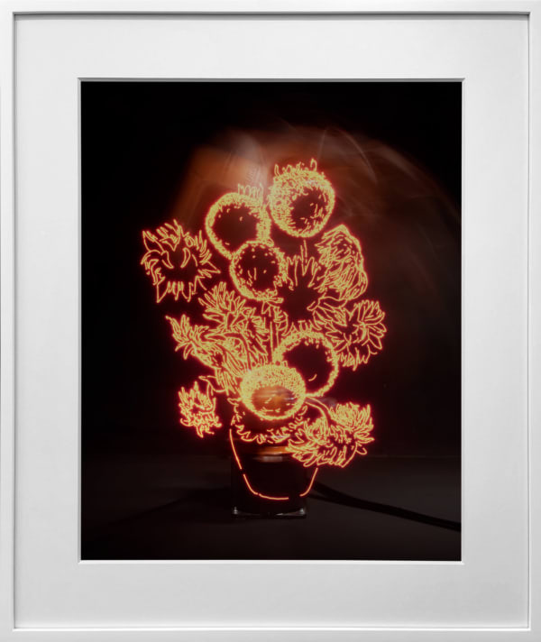 Rob and Nick Carter, Robot Light Drawing, Sunflowers, after Vincent van Gogh (1888), 2023