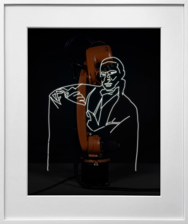 Rob and Nick Carter, Robot Light Drawing, Dracula?, after Andy Warhol (c.19??), 2022