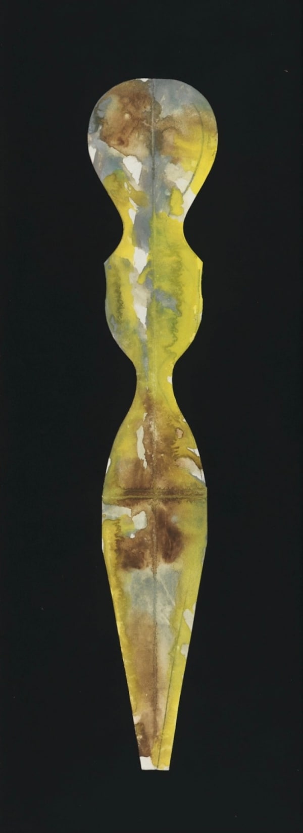 Hans Arp - Poupée sur fond noir, 1960