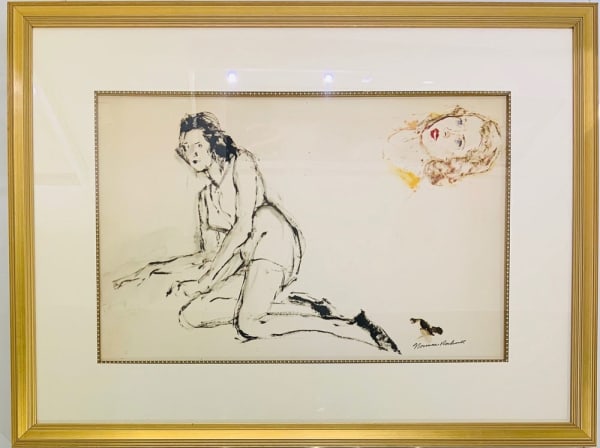 Norman Rockwell - Untitled Study (Reclining Female & Portrait Study), Circa 1950s