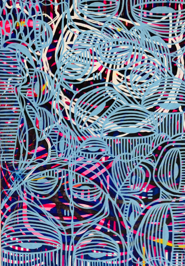 Ahol Sniffs Glue, Untitled (blue Eyes), 2024