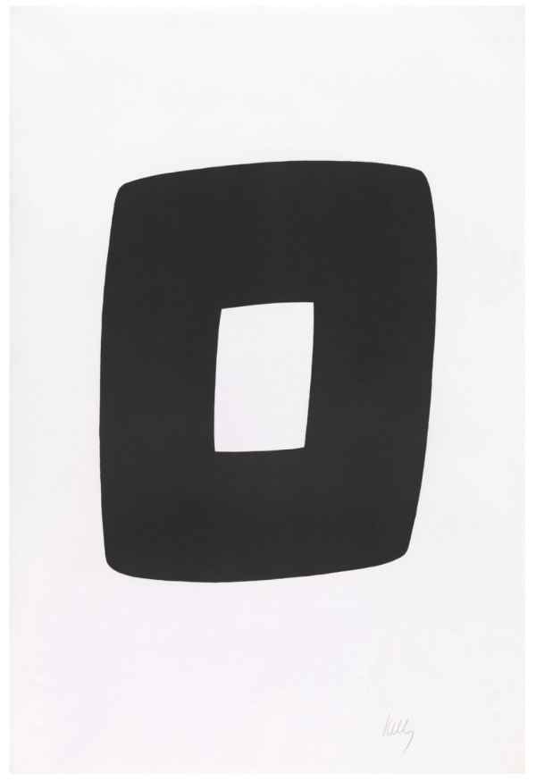 Ellsworth Kelly, Black with White, 1964-65