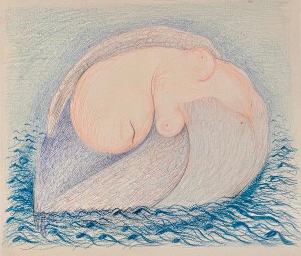 Maybelle Stamper, Illustration for Poems "Design for Dying” by Virginia Bethel, Circa 1950s