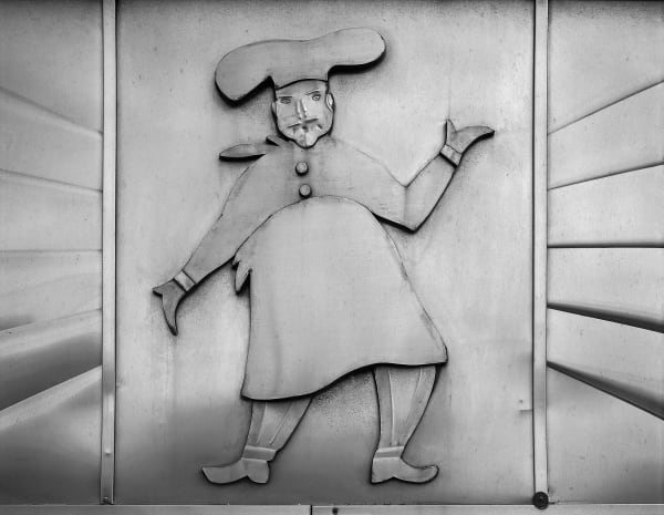 Jim Dow, Diner Decoration detail, US 1, near Linden, NJ, 1972