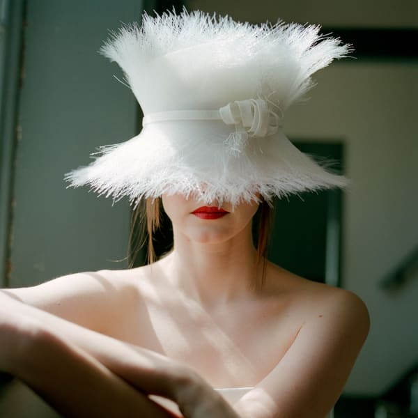 Rodney Smith, Woman in white hat, Hancock Shaker Village, MA, 2005