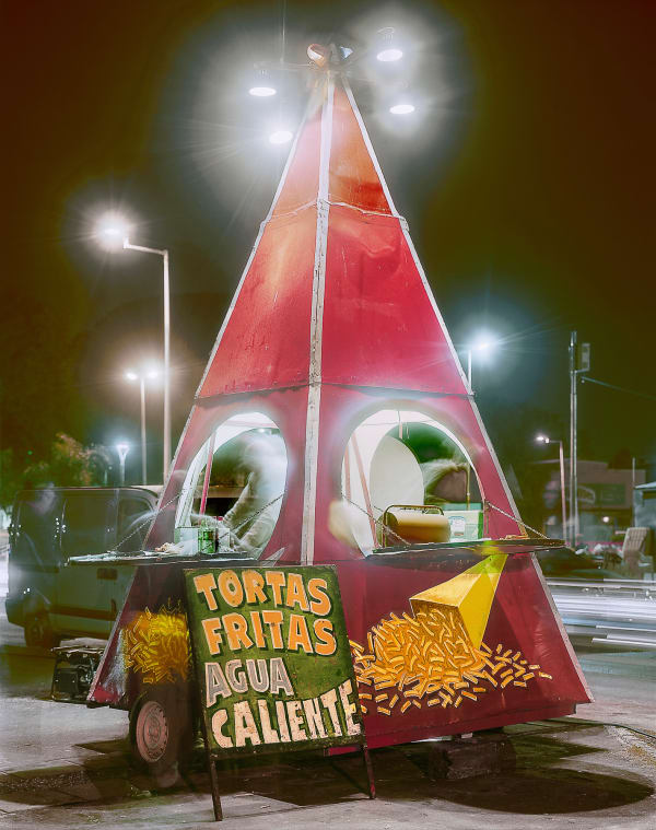 Jim Dow, Pyramid Tent Carrito selling fries, Costanera Parana, Parana, Entre Rios Province, Argentina, 2012