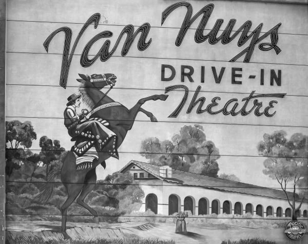 Jim Dow, Rear of Screen, Van Nuys Drive-In Theatre, Old US 101, Van Nuys, CA, 1973