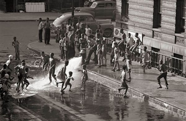 Gordon Parks, Harlem Gang - Open Fire Hydrant