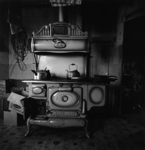 Walker Evans, Metal Stove, Mabou, Nova Scotia (Robert Frank's), 1971