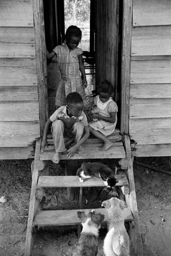 Constantine Manos, Daufuskie Island, South Carolina (Kids and Pets on Steps), 1952