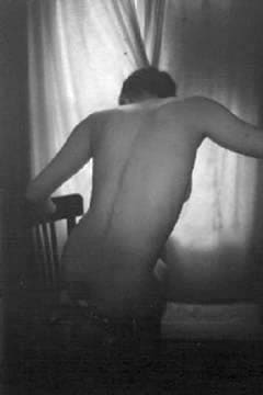 Tomio Seike, TSIS 51-21 Untitled - Nude, Back with Head Down,Curtains, 1988