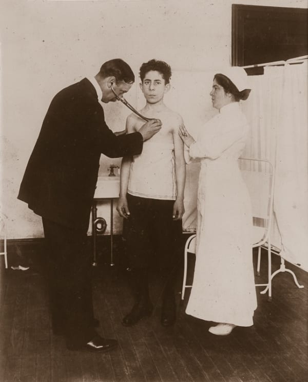 Lewis Wickes Hine, Board of Health Examination of Applicant for Ability to Work, c. 1913