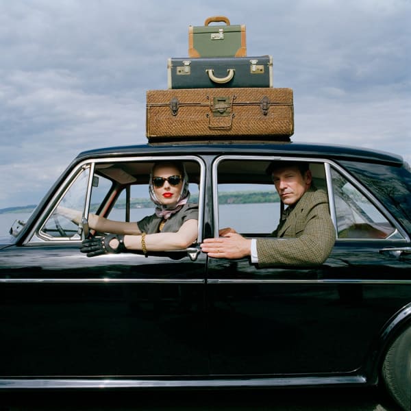 Rodney Smith, Viktoria and Rainer in Car, Snedens Landing, NY, 2011