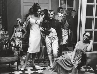 William Klein, Marie-Lise in Saint Laurent and Napoleon, Musée Grévin, Vogue, Paris, France, 1963