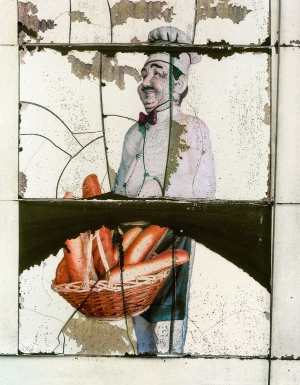 Jim Dow, Close up of rear door on old delivery truck, Guliano’s Bakery, Niantic, CT, 2023