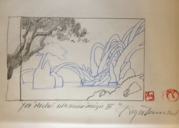 Roger Dean, YES ARCHES SILKSCREEN DESIGN III #7650, 2001