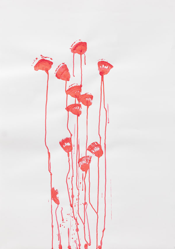 Mireille Gros, Planetary Plant (Pink Ink) I, 2022