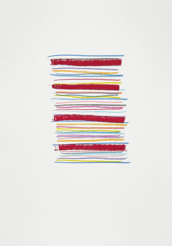 Myriam El Haïk, Rug, Color Lines Series (Red), 2022