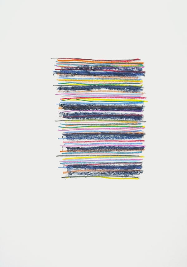 Myriam El Haïk, Rug, Color Lines Series (Blue), 2022