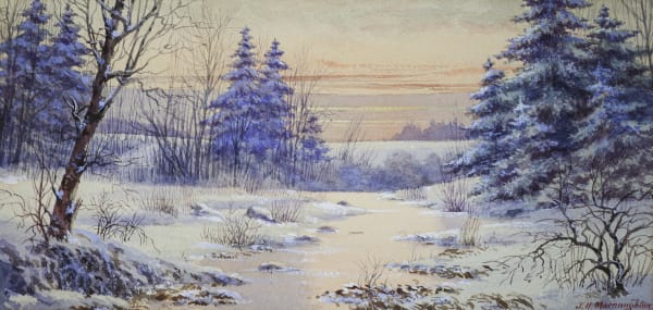 John H. MacNaughton, Winter Sunset, c 1890