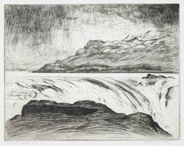 Caroline Armington, The Falls at Stora, Sweden, 5th State, 1928