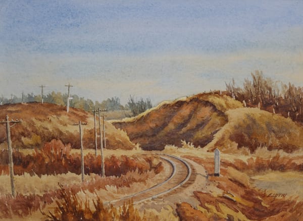 Ernest Luthi, Rail Crossing, Punnichy, SK, c 1970