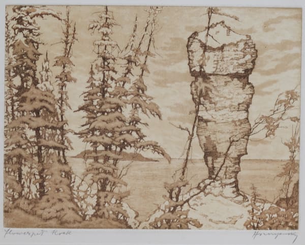 Nicholas Hornyansky, Flowerpot Rock, Lake Huron, c 1948