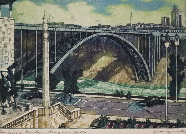 Nicholas Hornyansky, Rainbow Bridge, Niagara Falls, c 1953
