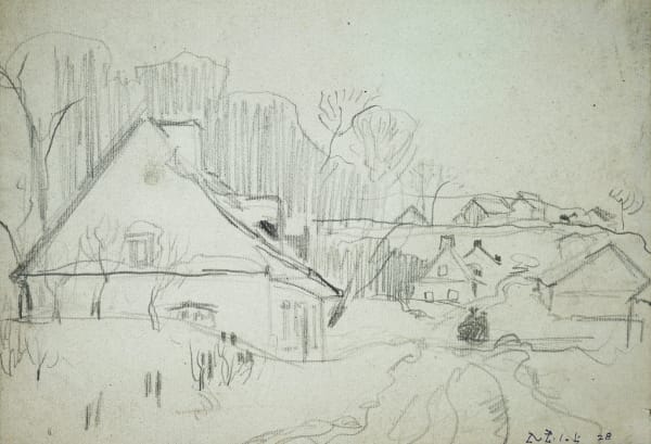 Robert Pilot, Village in Winter, Quebec, 1928