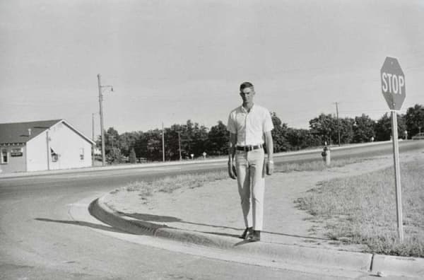 William Eggleston, Untitled, (Man by stop sign), 1960-1972