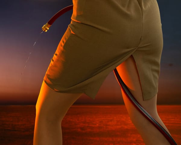 Tania Franco Klein, Cowboy Shot, Hose, Side (self-portrait) [From RAGE], 2025