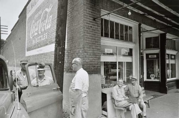 William Eggleston, Untitled, (Men at store corner), 1960-1972
