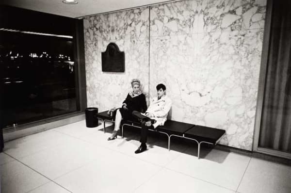 William Eggleston, Untitled, (woman and young man on a bench waiting), 1960-1972