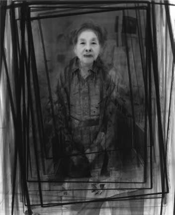 Ken Kitano, Piling portraits of 55 people staying at nursing Homes for the aged in Tokyo and Chiba, from the series Our Face, 2004