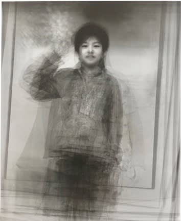 Ken Kitano, 24 Students from Grade 6, Homeroom 8, saluting the national flag at Dung Kong Elementary School, April 19, 2009, Dung Kong Elementary School campus grounds, Taipei, Taiwan, from the series Our Face, 2009