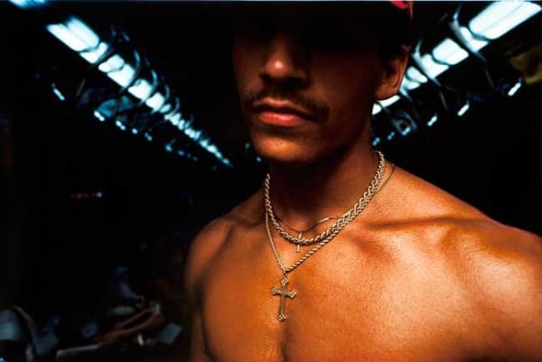 Bruce Davidson, Untitled, Subway, New York, [Man with jewelry], early 1980s