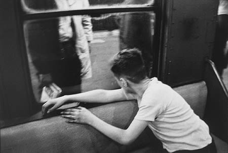Bruce Davidson, Untitled [Boy looking out subway window], Brooklyn, New York, 1959