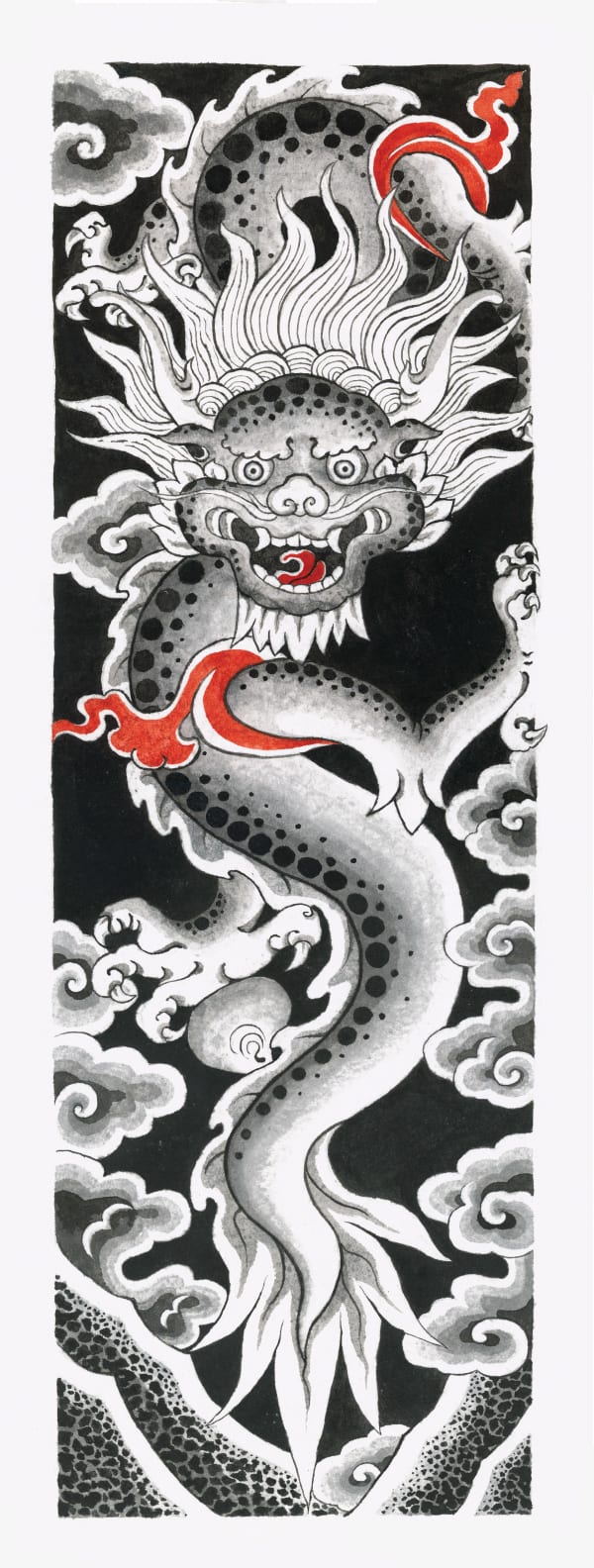 Yangdol Namgyal, Tibetan Dragon in Black, 2023
