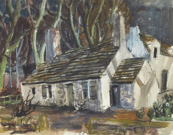 William Wilson RSA The Ploughman’s House, 1948 Ink and watercolour 38.6 x 49.4 cm