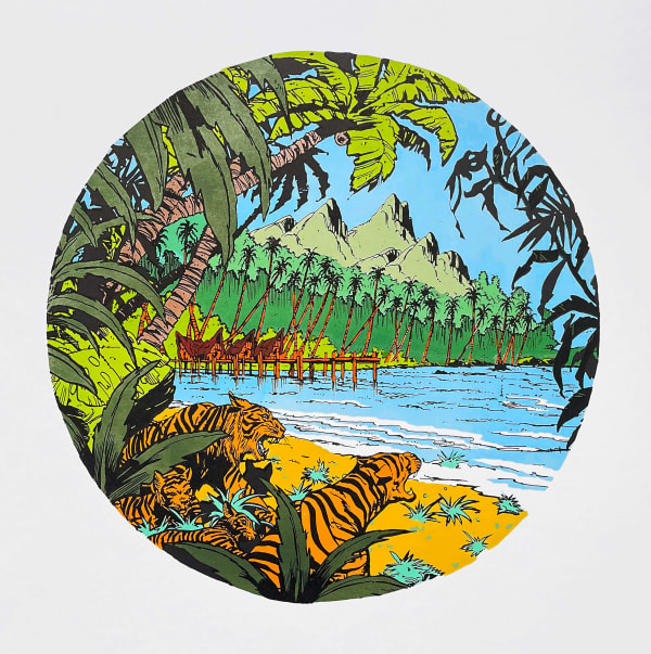 David Mach HRSA Para-Para-Paradise Lithograph 50 x 50 cm Edition of 30