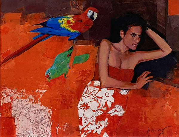 George Donald RSA Habanera Acrylic on linen board Image: 52 x 40 cm Framed: 82 x 70 cm